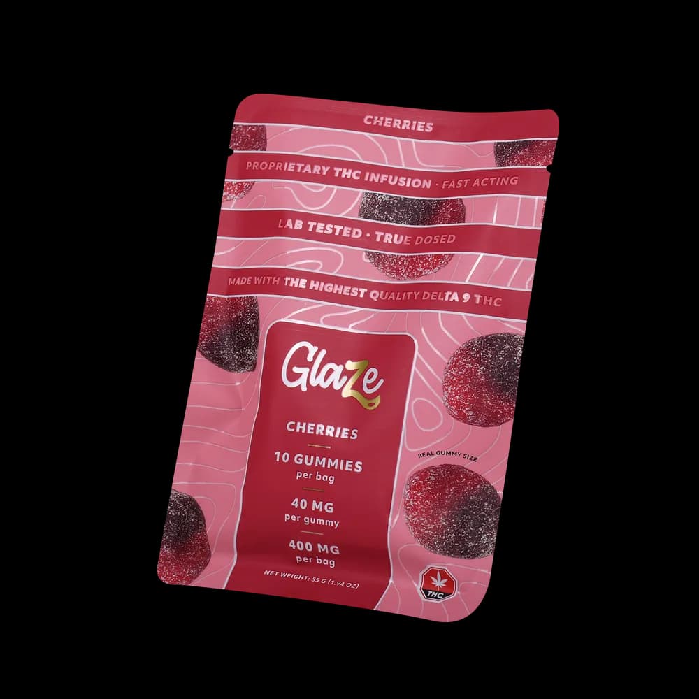 40mg THC Gummies Cherries by Glaze